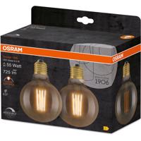 2PAK LED žárovka Dekorační E27 G95 6,5W = 55W 725lm 2700K Teplá bílá 300° Filament Stmívatelná OSRAM Vintage 1906 OSRVING0080