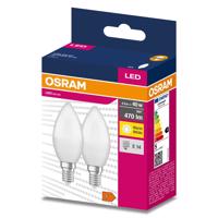 2PAK LED žárovka E14 B35 4,9W = 40W 470lm 2700K Teplá bílá 220° OSRAM VALUE OSRVALU7207