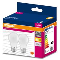 2PAK LED žárovka LED E27 A60 4,9W = 40W 470lm 3000K Teplá bílá 200° OSRAM VALUE OSRVALU7409