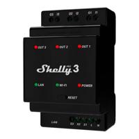 3-kanálové relé na lištu DIN Shelly Pro 3 WIFI