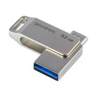 32 GB USB 3.2 Gen 1 USB / USB C OTG flash disk ODA3 Goodram - stříbrný 5908267960257