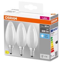 3PAK LED žárovka LED E14 B35 5,5W = 60W 806lm 4000K Neutrální bílá 300° Filament OSRAM BASE OSRLEDW3524