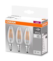 3PAK LED žárovka LED E14 B40  4W = 40W 470lm  4000K Neutrální bílá 320° Filament OSRAM Base OSRLED4660