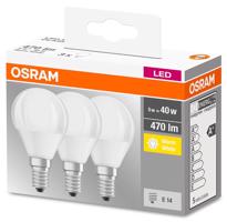 3PAK LED žárovka LED E14 P45 5W = 40W 470lm 2700K Teplá bílá 300° OSRAM Base OSRLEDW1510