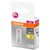 3PAK LED žárovka LED G4 corn 1,8W = 20W 200lm 2700K Teplá bílá 300° 12V  OSRAM OSRPARA1160