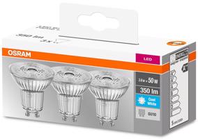 3PAK LED žárovka LED GU10 4,3W = 50W 350lm 4000K OSRAM BASE OSRPARF8620