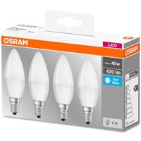 4PAK LED žárovka LED E14 B35 5,5W = 40W 470lm 4000K Neutrální bílá OSRAM Base OSRLEDW1030