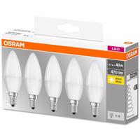 5PAK LED žárovka LED E14 B35 5.7W = 40W 470lm 2700K Teplá bílá OSRAM Base OSRLEDW1036