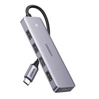 Adaptér 4v1 UGREEN Rozbočovač USB-C na 4x USB 3.0 + USB-C CM219(šedý) 052801