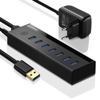 Adaptér 7v1 UGREEN US219 USB hub na 7x USB 3.0 (šedý) 029243