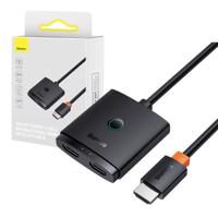 Adaptér HDMI Baseus 2v1 s 1m kabelem (černý) 049236