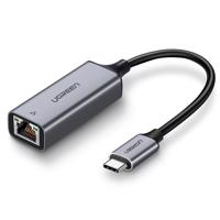 Adaptér USB-C na RJ45 UGREEN hliník, Gigabit Ethernet (šedý) 053455