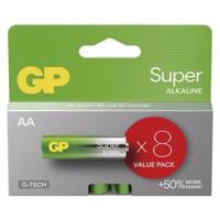 Alkalická baterie GP Super AA (LR6), 8 ks