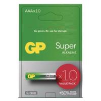 Alkalická baterie GP Super AAA (LR03) - 10 ks B0111G