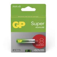 Alkalická baterie GP Super AAA (LR03) - 8 ks B01118