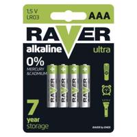 Alkalická baterie RAVER AAA (LR03) - 4 ks B7911 B7911