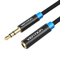 Audio kabel 3,5 mm samec-samec s bavlněným opletením Vention VAB-B06-B100-M 1 m černý