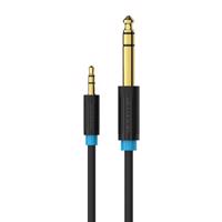 Audio kabel TRS 3,5 mm na 6,35 mm Vention BABBF 1 m, černý