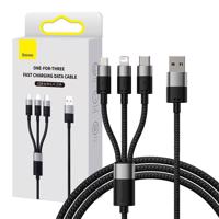 Baseus StarSpeed USB na M+L+C 3,5A rychlonabíjecí kabel 0,6M (černý) 051875