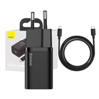 Baseus Super Si Quick Charger 1C 20W s kabelem USB-C na Lightning 1m (černý) 025068 025068