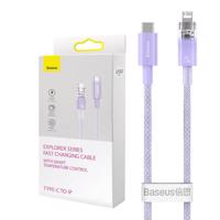 Baseus USB-C na Lightning Explorer Series rychlonabíjecí kabel 2m, 20W (fialový) 048747