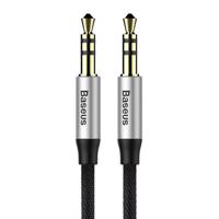 Baseus Yiven 1m audio kabel mini jack 3,5 mm AUX (černý/stříbrný) 018162