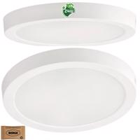 Berge Kulatý LED panel přisazený bílý - 24W - PC - neutrální bílá BP023