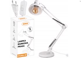 Berge Stolní lampa XL Praga 1xE27 LED bílá STL043-W