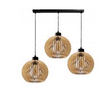 Berge Stropní LED svítidlo LOFT 3xE27 - WOOD - černé P0009-3XLUCA05