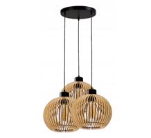 Berge Stropní LED svítidlo LOFT 3xE27 - WOOD - černé P0010-3XLUCA05