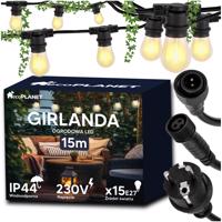 Berge Zahradní girlanda 15m + 16x 1W LED žárovka