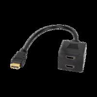 Cabletech Adaptér HDMI zástrčka - 2x HDMI zásuvka 20 cm