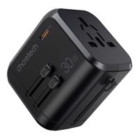 Cestovní nabíječka Choetech PD5008, 3xUSB-A, 1xUSB-C, GaN, 30W (černá) 051394 051394