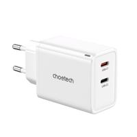 Choetech PD6013 2x USB-C PD 65W GaN síťová nabíječka - bílá 6932112104380 6932112104380