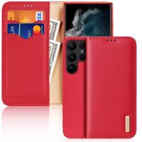 Dux Ducis Hivo pouzdro Samsung Galaxy S23 Ultra flip cover wallet stand RFID lock red 6934913031803