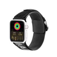 Dux Ducis Strap (Outdoor verze) Apple Watch Ultra, SE, 9, 8, 7, 6, 5, 4, 3, 2, 1 (49, 45, 44, 42 mm) nylonový náramek černá/stříbrná 6934913035344