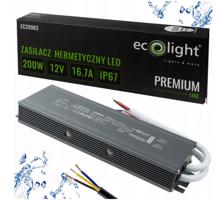 Eco Light Hermetický LED zdroj 12V 200W IP67 voděodolný