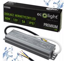 Eco Light Hermetický LED zdroj 12V 60W IP67 voděodolný