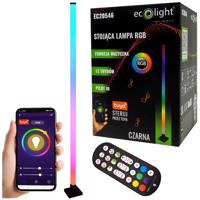 Eco Light LED RGB stojací lampa TUYA, černá + dálkový ovladač EC20546