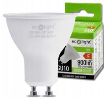 Eco Light LED žárovka GU10 - 10W - 900lm - 3000k - teplá bílá