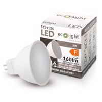 Eco Light LED žárovka MR16 12V 2W neutrální bílá