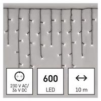 Emos LED vánoční rampouchy, 10 m, venkovní i vnitřní, studená bílá, programy D4CC03