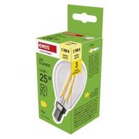 Emos LED žárovka Filament Mini Globe / E14 / 1,8 W (25 W) / 250 lm / teplá bílá ZF1D02