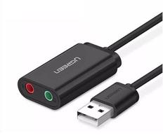 Externí zvuková karta USB UGREEN 15cm (černá) 050547