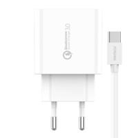 Foneng 1xUSB EU46 QC 3.0 síťová nabíječka + kabel USB typu C 045492