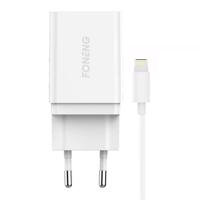 Foneng 1xUSB K300 síťová nabíječka + USB Lightning kabel 045598