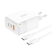 Foneng GAN65 USB-A, USB-C, USB-C síťová nabíječka GAN65, 2,4A, 65W (bílá)