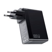 GaN Mcdodo CH-8101 Pro univerzální cestovní nabíječka/adaptér UK/US/EU, 100W, 2xUSB-C, USB-A (černá)