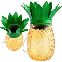 GOLDLUX (Polux) Svítidlo zahradní LED solární Závěsné ANANAS skleněné 3000K Polux SANSOL0470