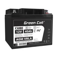 Green Cell CUBE AGM IP54 12V 40Ah VRLA Baterie Gel deep cycle    barge  tractor fishing boat AGM12V40AH-J neoriginální